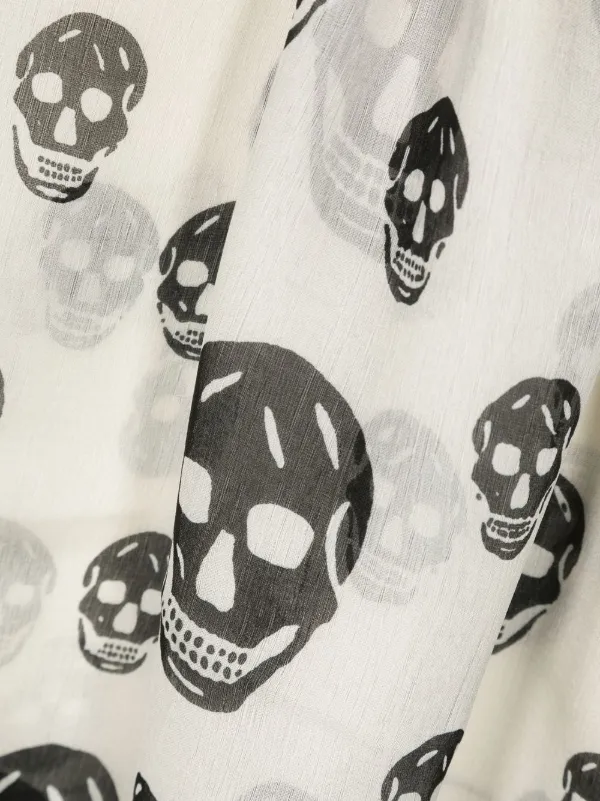 Alexander McQueen CA newest Skulls Chiffon Scarf