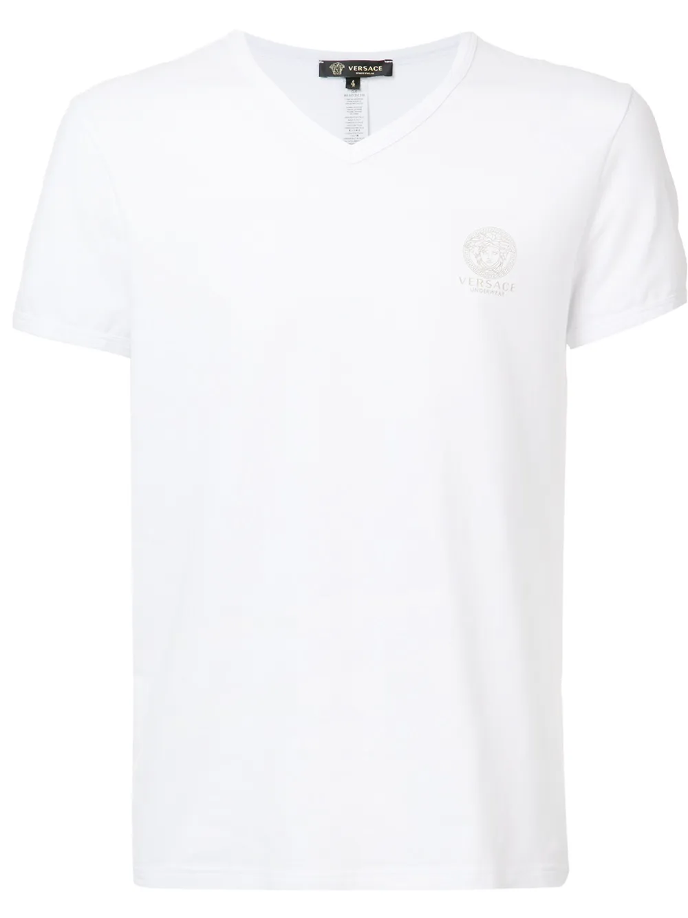 Versace Collection Mens Gray Stretch V-Neck Short Sleeve T-Shirt US S IT M;