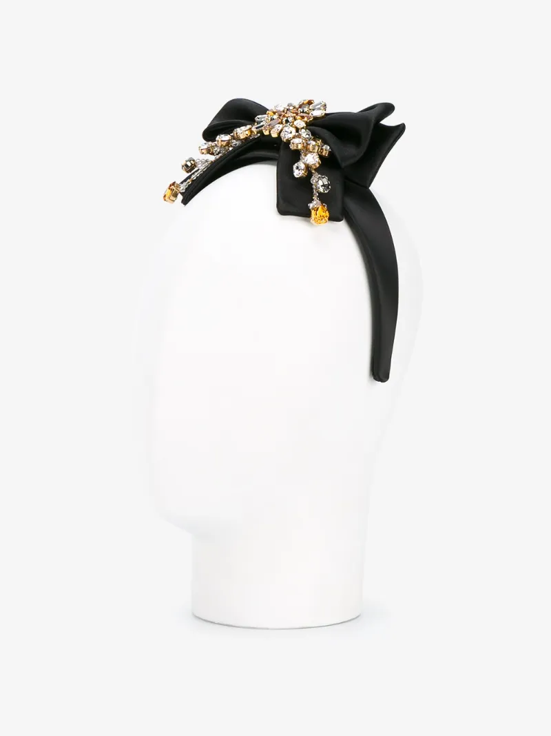 Dolce & Gabbana crystal embellished bow headband