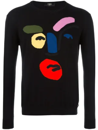 Fendi Abstract Face Jumper - Farfetch