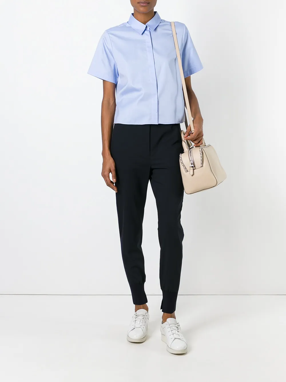 3.1 Phillip Lim broek met taps toelopende pijpen - Blauw