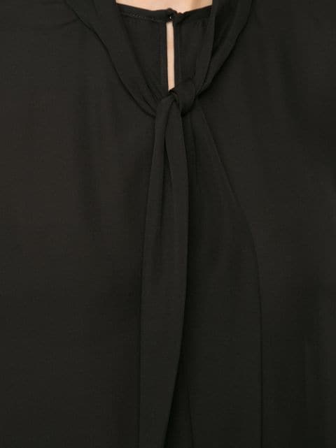 NILI LOTAN Regis Silk-Georgette Blouse in Black | ModeSens