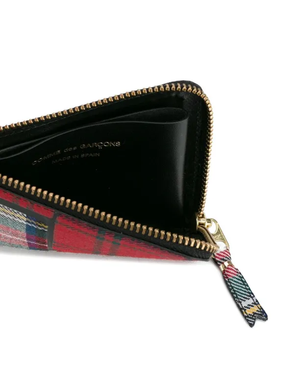 Comme Des Garçons Wallet tartan-check Wallet | Red | FARFETCH GE