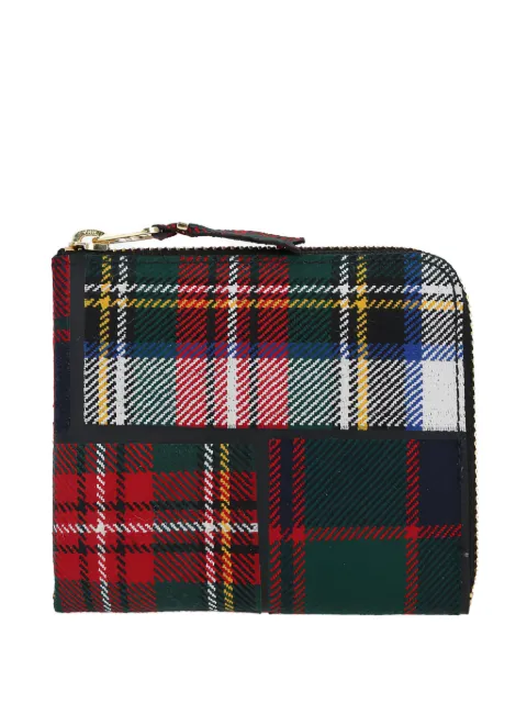 Comme Des Garçons Wallet cartera a cuadros tartán