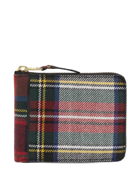 Comme Des Garçons Wallet cartera en patchwork de cuadros tartán