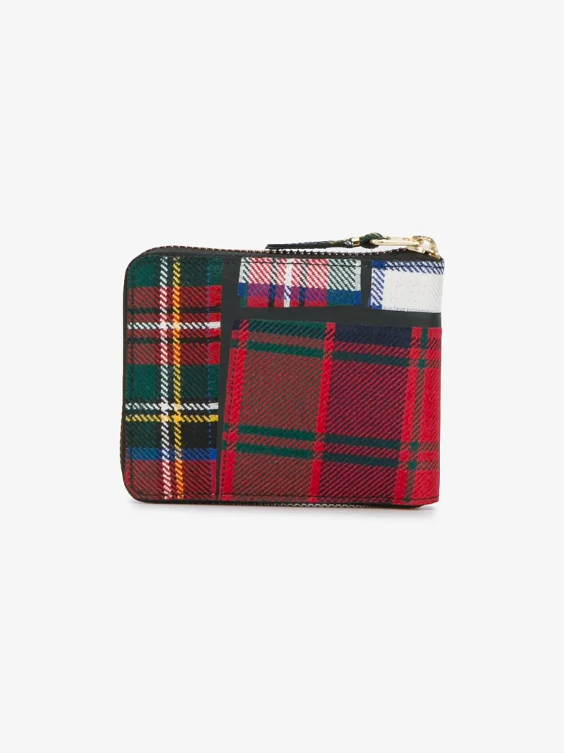 Comme Des Garçons Wallet Large Red Tartan Wallet