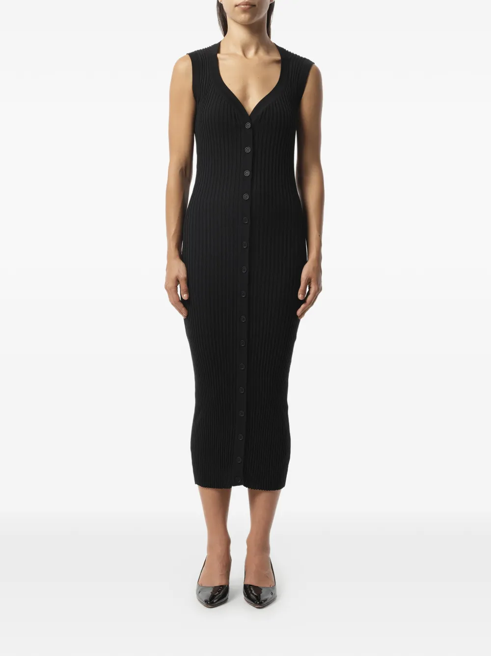 Givenchy ribbed-knit fitted dress - Nero