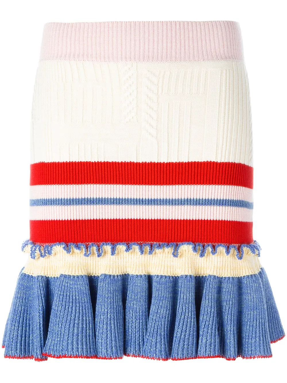 Alexander McQueen peplum mini skirt - Bianco