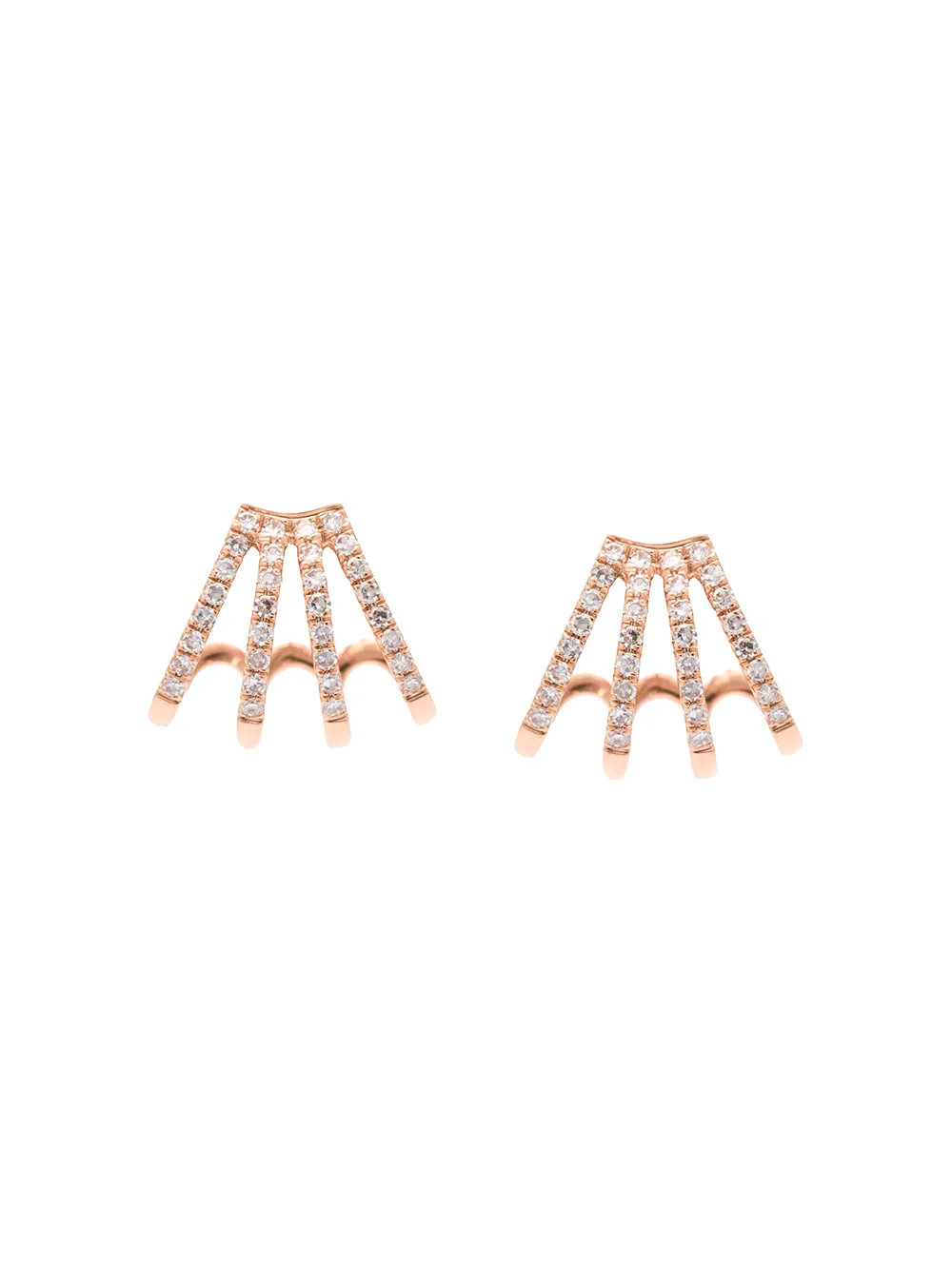 multi Huggie diamond earrings