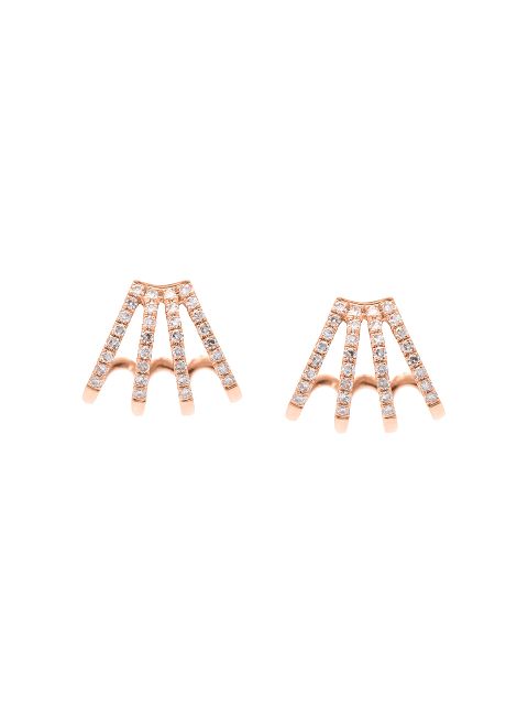 Ef Collection multi Huggie diamond earrings