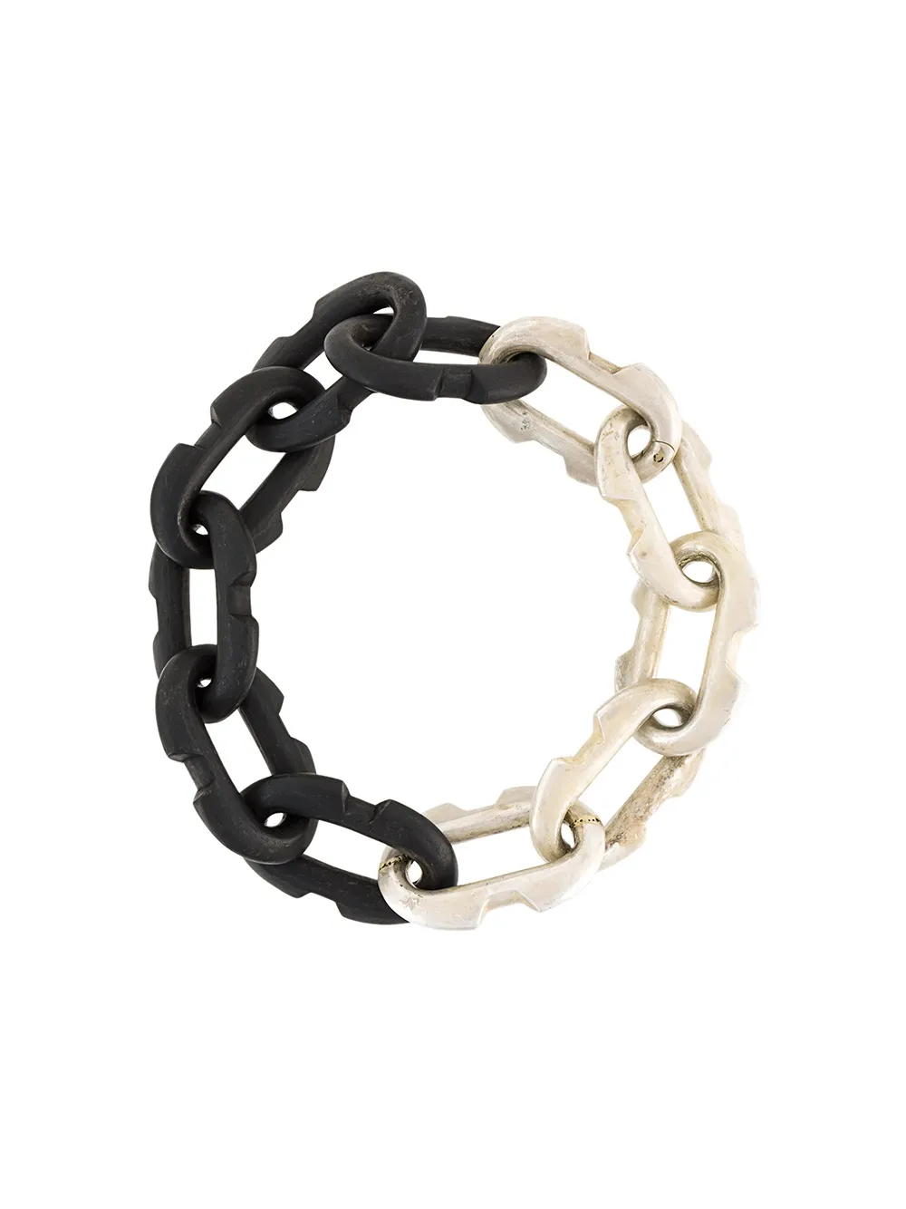 Parts Of Four Massive Deco Link Infinity Chain Necklace In Silver