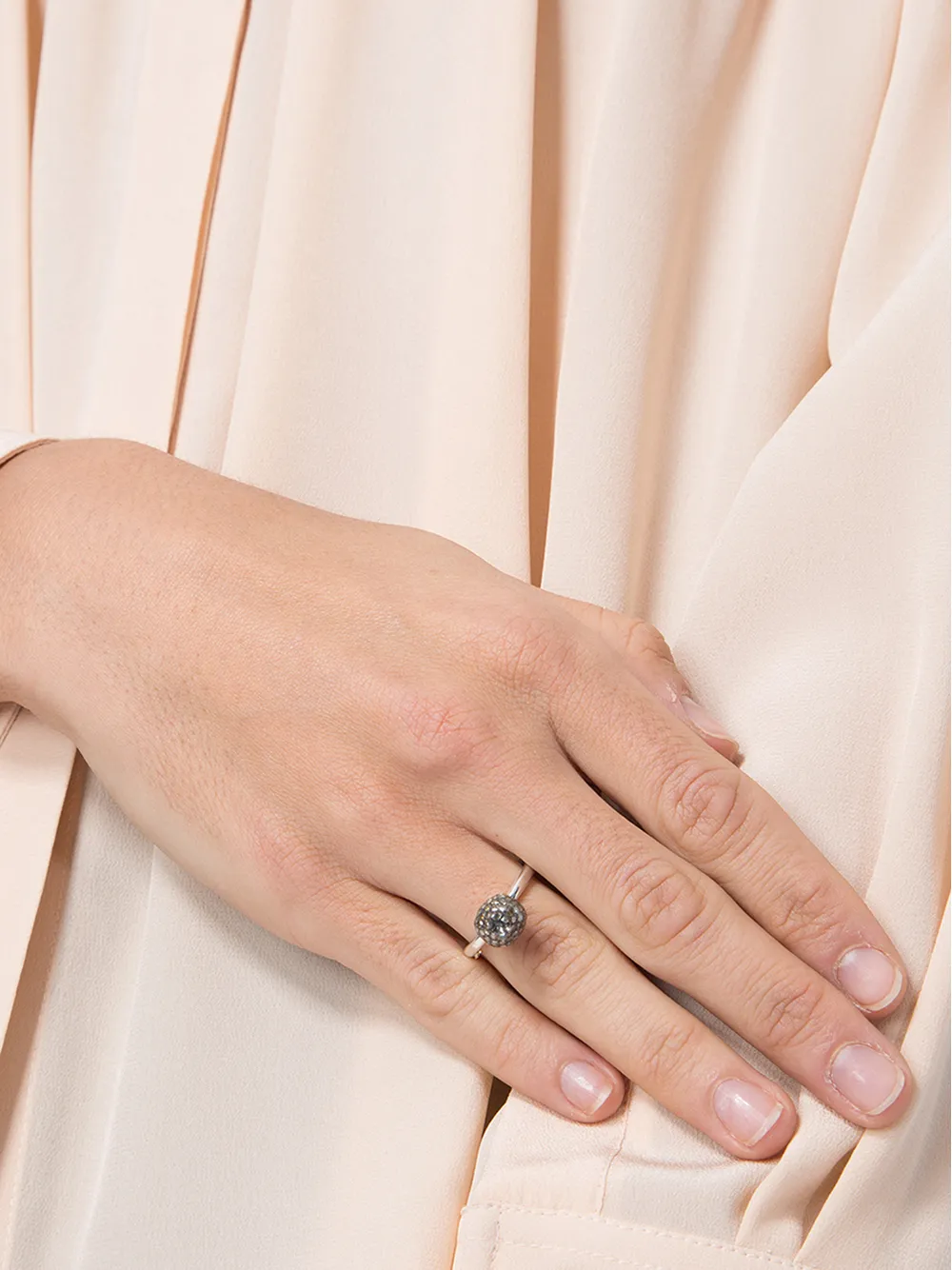 Rosa Maria pineapple ring - Metallic