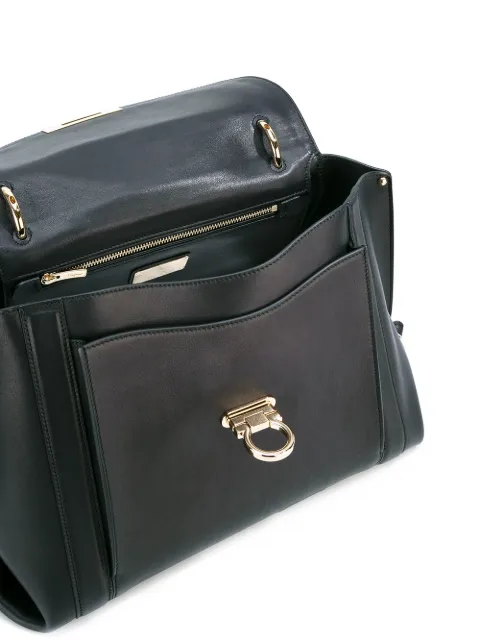 salvatore ferragamo leather satchel