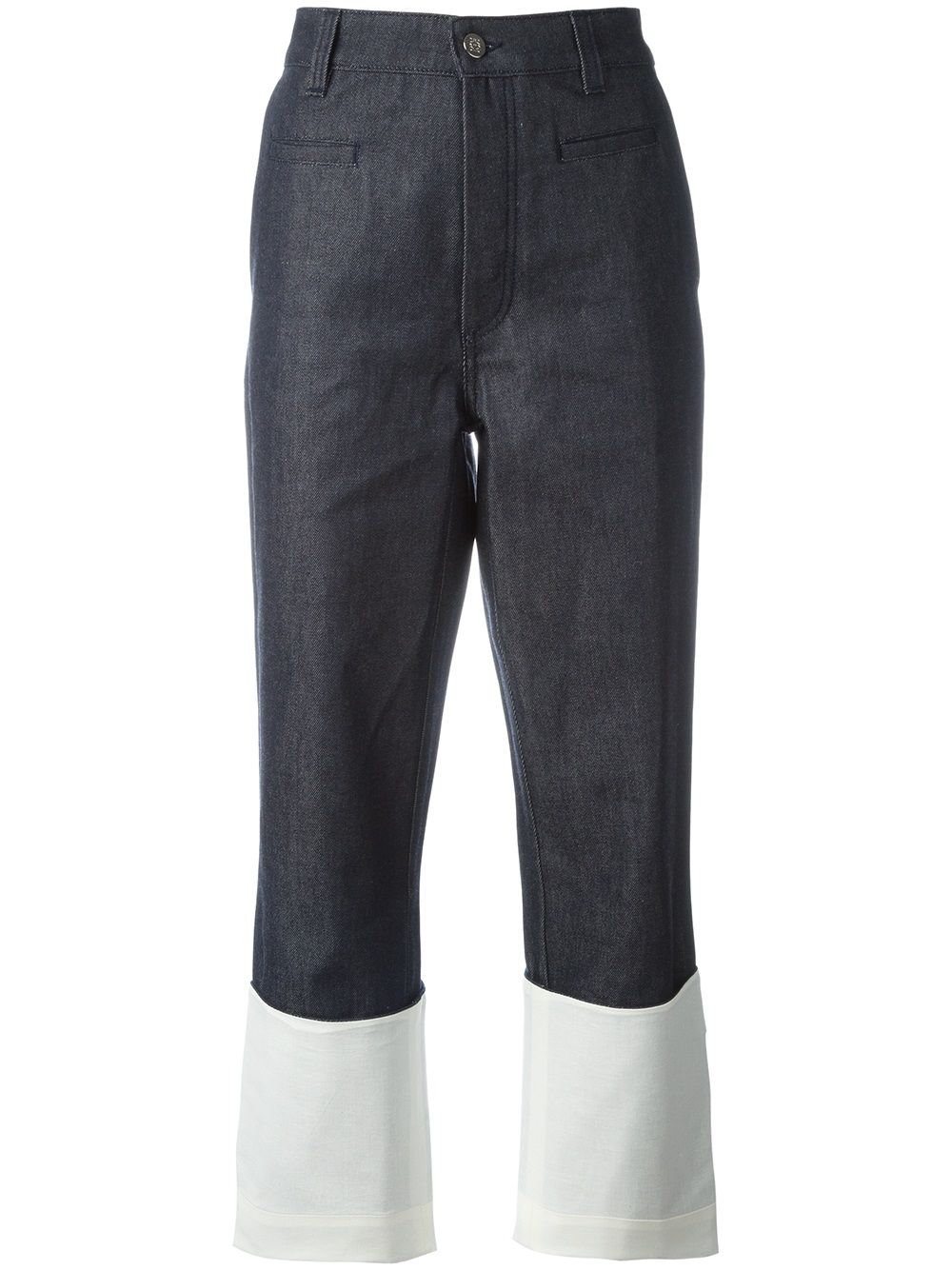фото Loewe ждинсовые брюки палаццо дизайна колор-блок