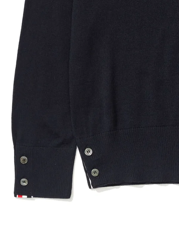 Thom Browne 4-Bar Wool Jumper | Blue | FARFETCH IN