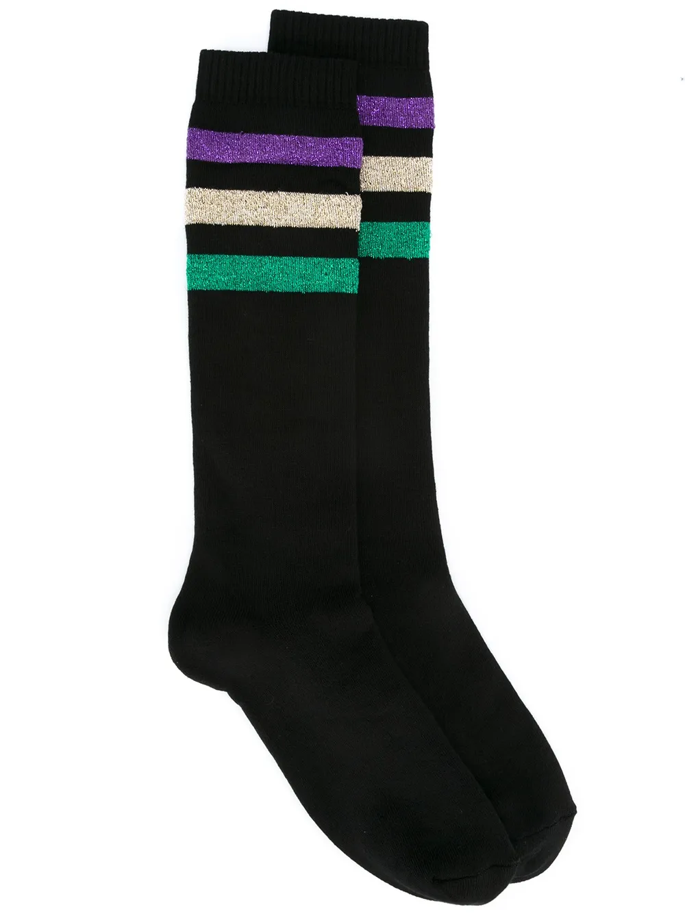 Palm Angels striped socks - Nero
