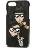 Dolce & Gabbana designer's patch iPhone 7 case - Black