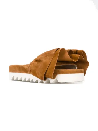 joshua sanders ruffle detail slides farfetch