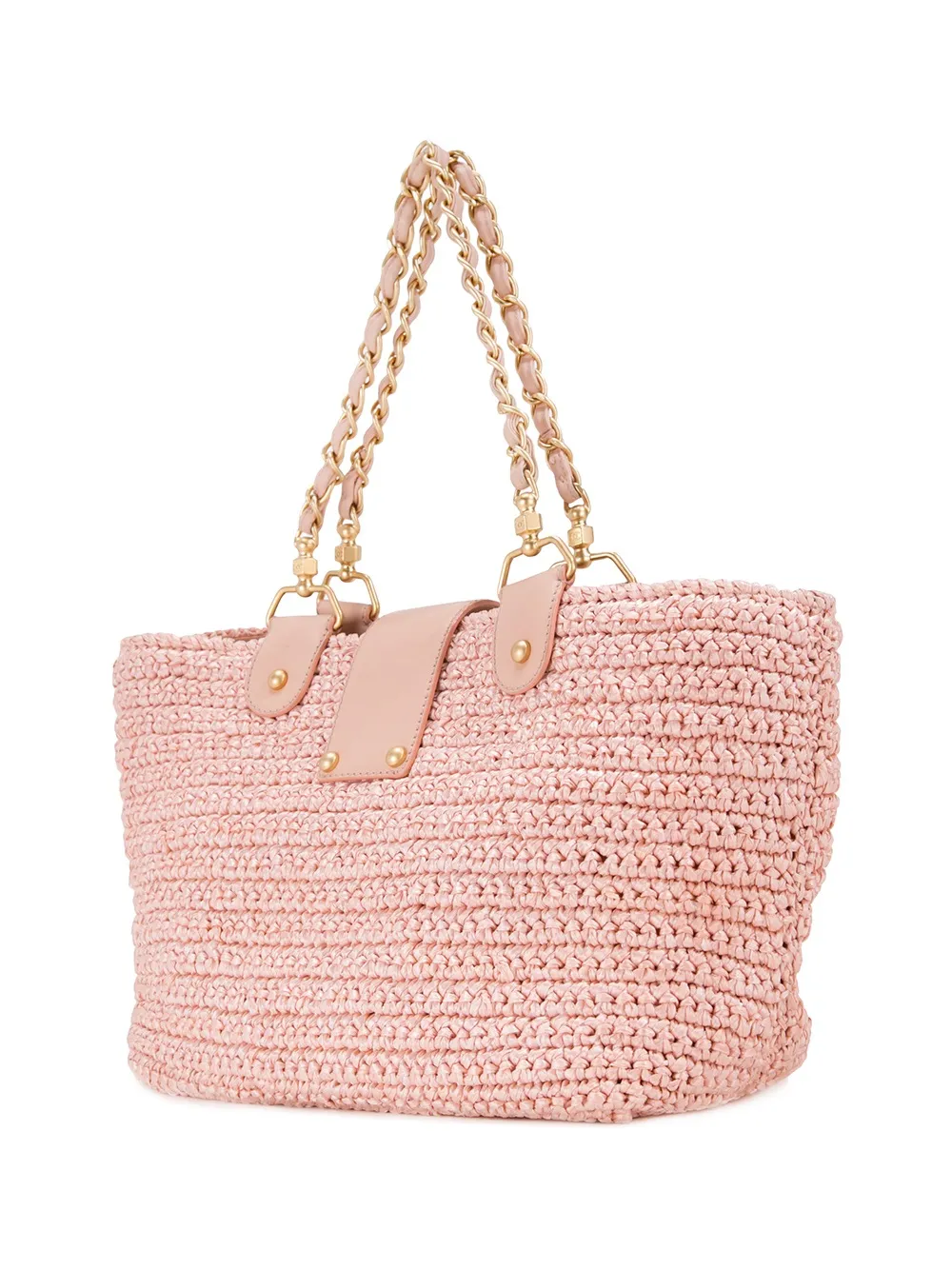 Pre-owned Chanel Cc Chain Hand Bag In Pink