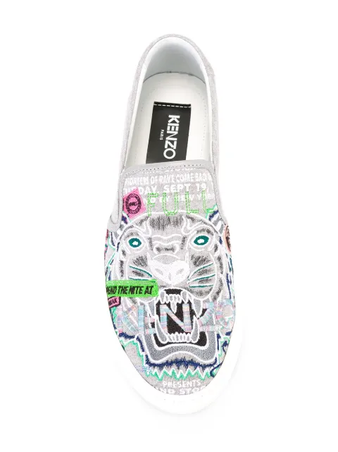 kenzo slip on sneakers