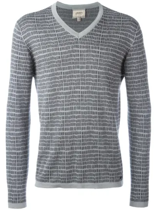 Armani Collezioni Shirt T Patterned V Neck Farfetch 11Xrw