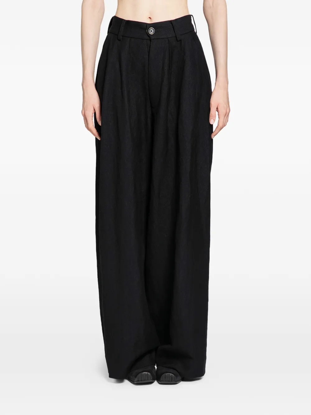 Uma Wang curved leg trousers - Nero