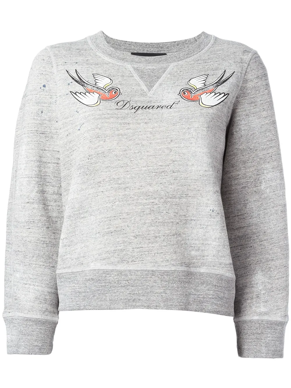 DSQUARED2 Sweatshirt mit Vögel-Print - Grau
