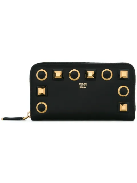 fendi studded wallet
