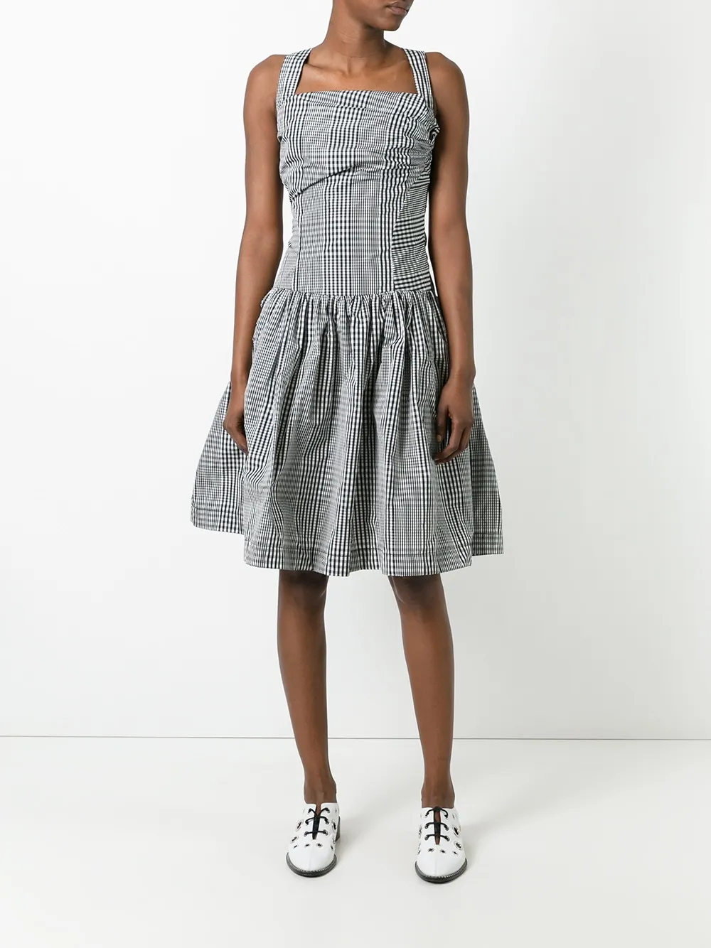 Imagen principal de producto de Vivienne Westwood Anglomania vestido acampanado a cuadros - Negro - Vivienne Westwood Anglomania