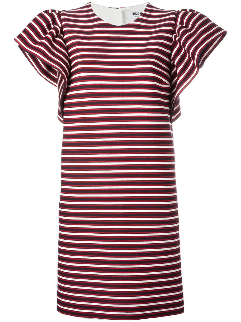 полосатое платье-футболка MSGM