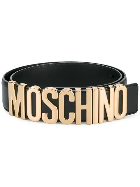 Click to view more detailed imagery on our partner's website Moschino Women's A803380081555 Black Leather Belt In 0555