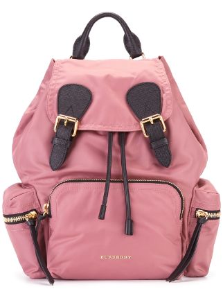 burberry the medium rucksack in technical nylon and leather