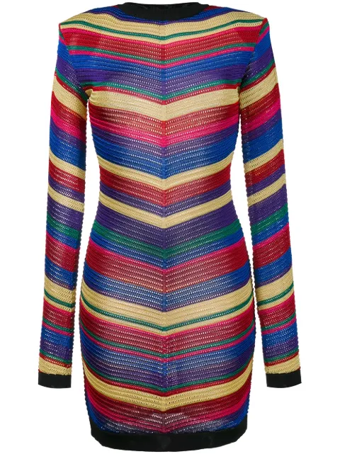 Balmain chevron knit dress