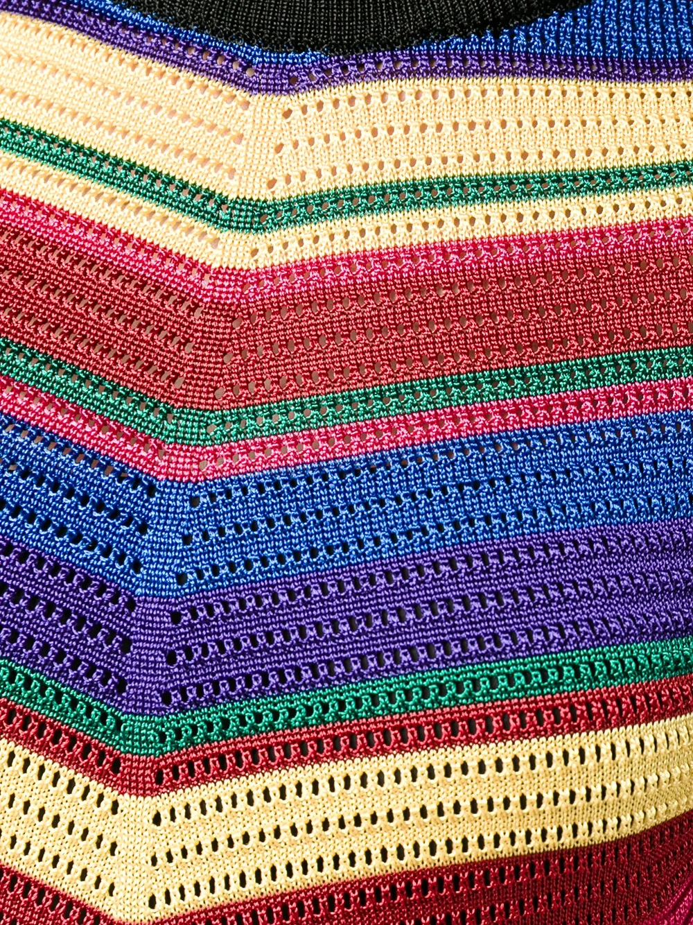 Balmain chevron gebreide jurk Rood