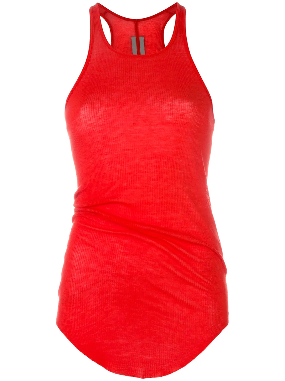 Rick Owens Curved Hem Tank Top In Red