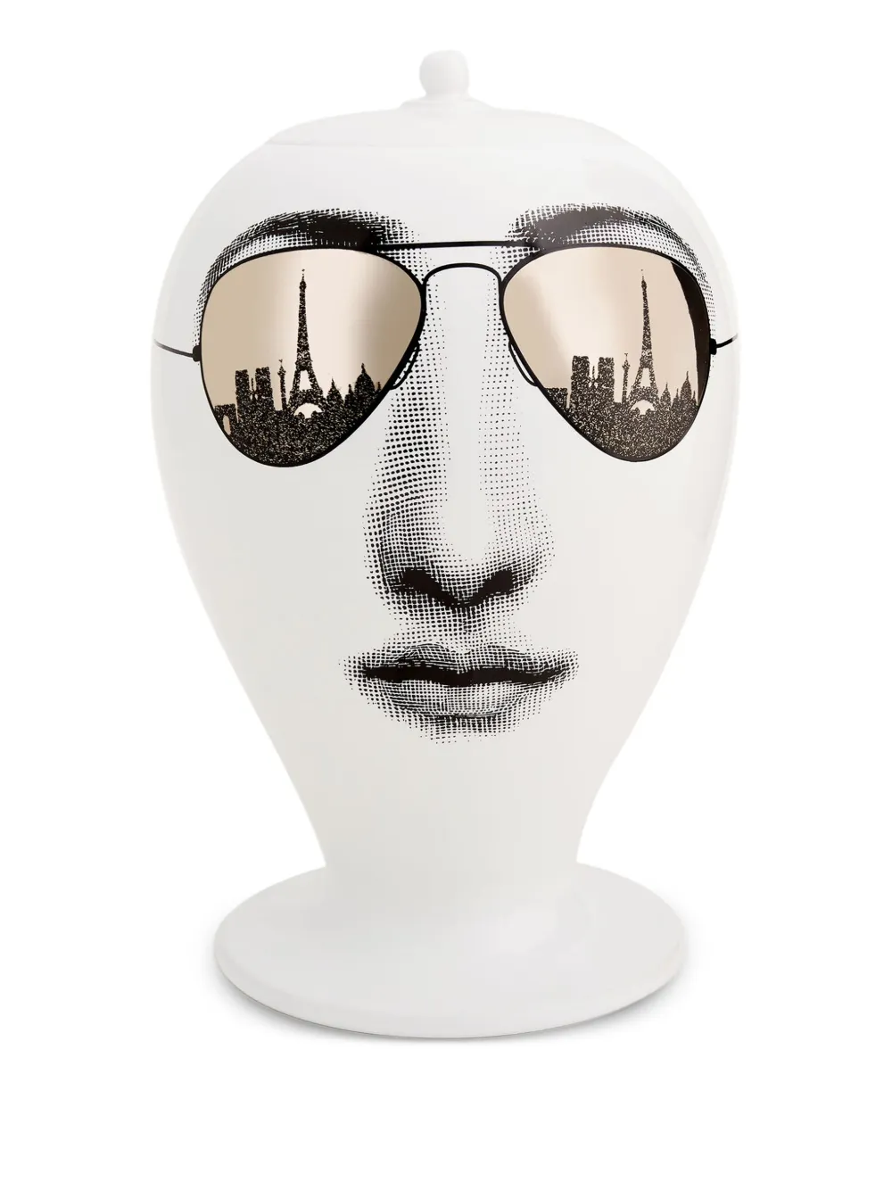 Fornasetti Paris Tour 花瓶 - ホワイト Fornasetti Paris Tour 花瓶 - ホワイト