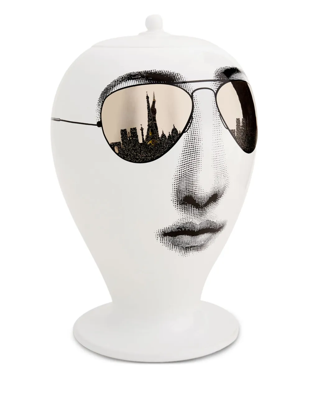  Fornasetti 'paris Tour' Keramikvase   Weiß 