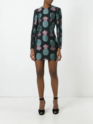 House Of Holland Pineapple Fitted Dress - Farfetch