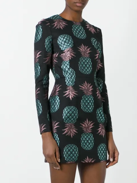 House Of Holland Pineapple Fitted Dress - Farfetch