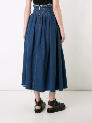 Maison Mihara Yasuhiro Elasticated Waist Denim Skirt - Farfetch