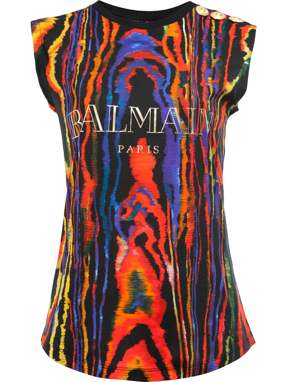 Balmain logo print T-shirt - Multicolore