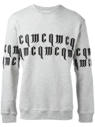 McQ Swallow Goth Logo Sweatshirt Farfetch