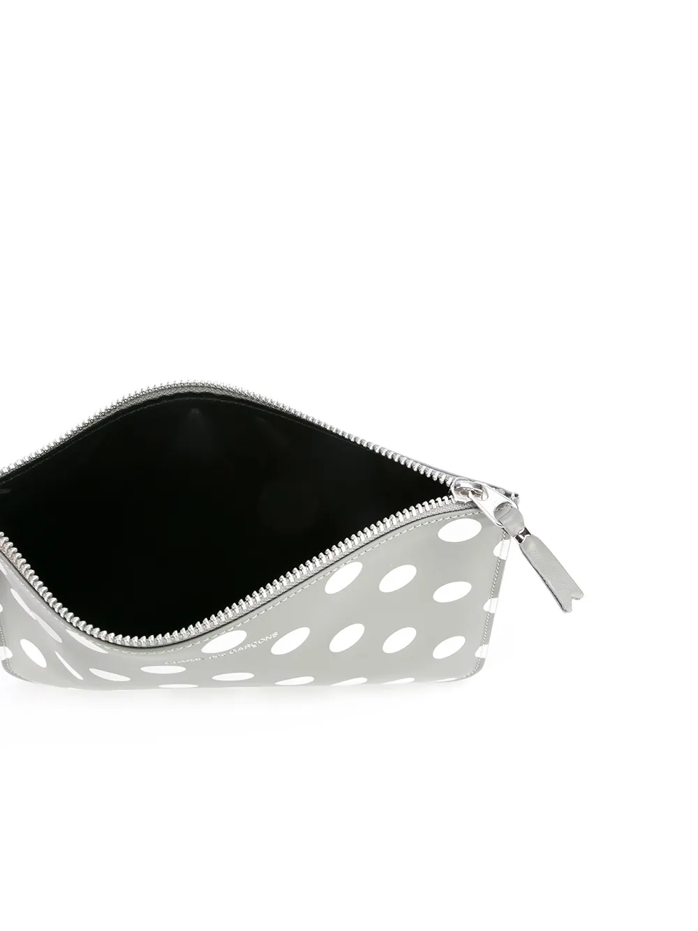 Shop Comme Des Garçons Polka Dot Coin Purse In Grey