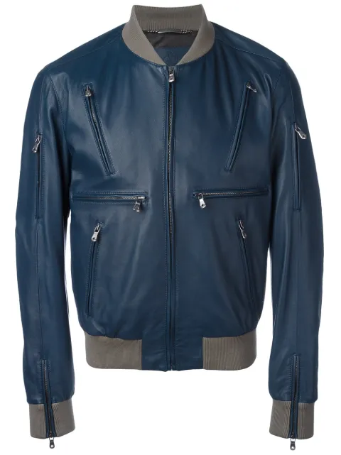 Men S Dolce Gabbana Leather Suede Jackets Farfetch Dolce Gabbana Leather Er Jacket