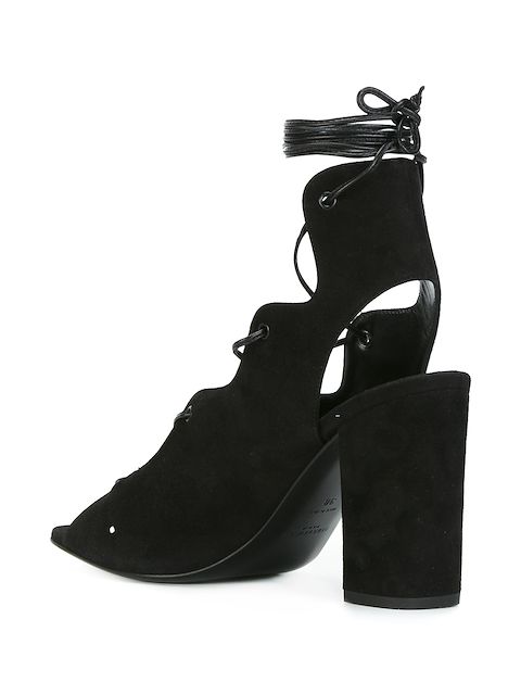 SAINT LAURENT Babies 90 lace-up cage sandals