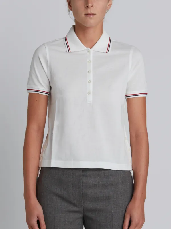 mercerized pique polo shirt