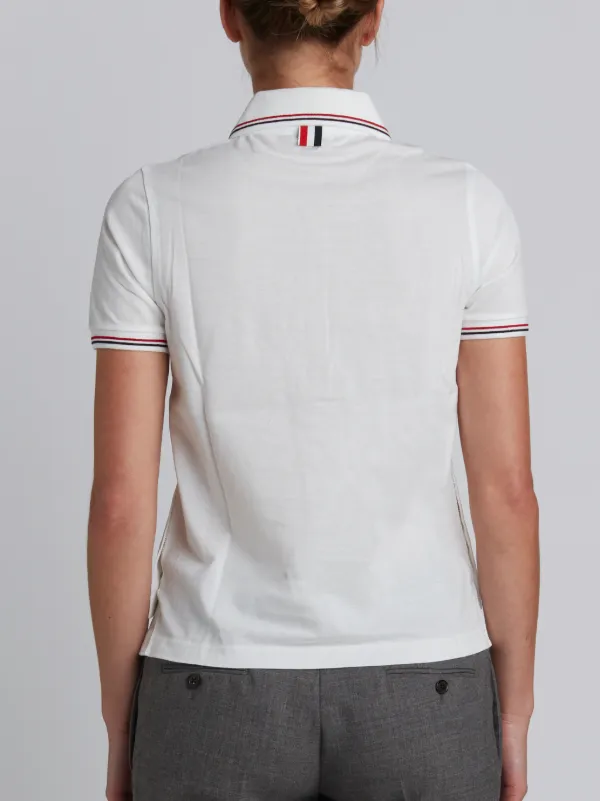 mercerized pique polo shirt