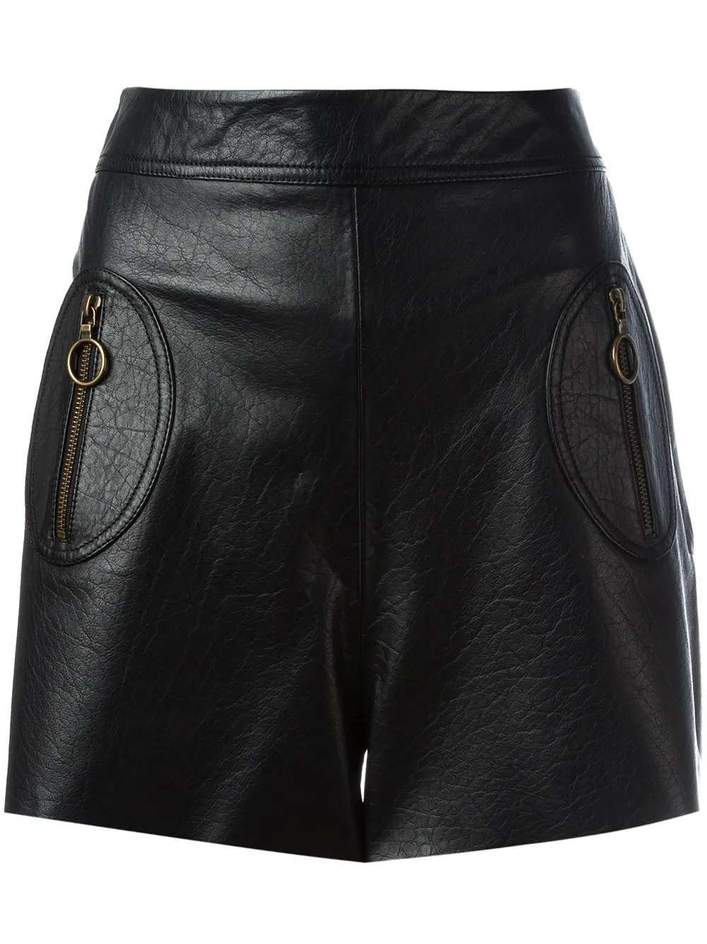 Philosophy Di Lorenzo Serafini High-rise Leather Shorts - Farfetch