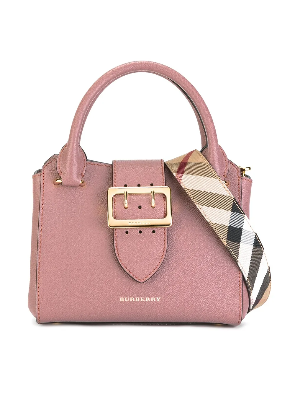 Burberry The Small Buckle Tote In Grainy Leather - Farfetch