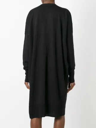 oversized v neck sweater dress